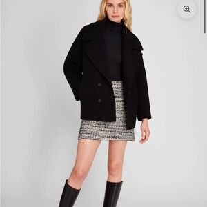 Club Monaco Short Double Breasted Relaxed Wool Coat size small